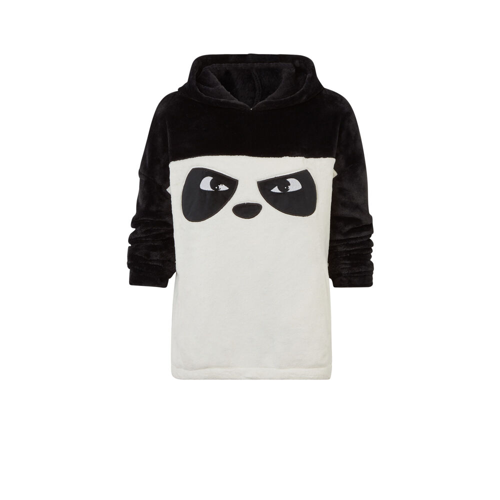 Polar panda con mensaje de panda gruñón - negro negro.