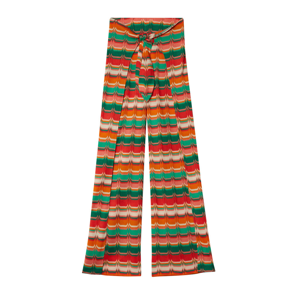 Pantalón anudado con motivos - verde verde.