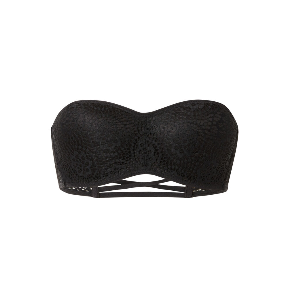 Sujetador bandeau negro negro.