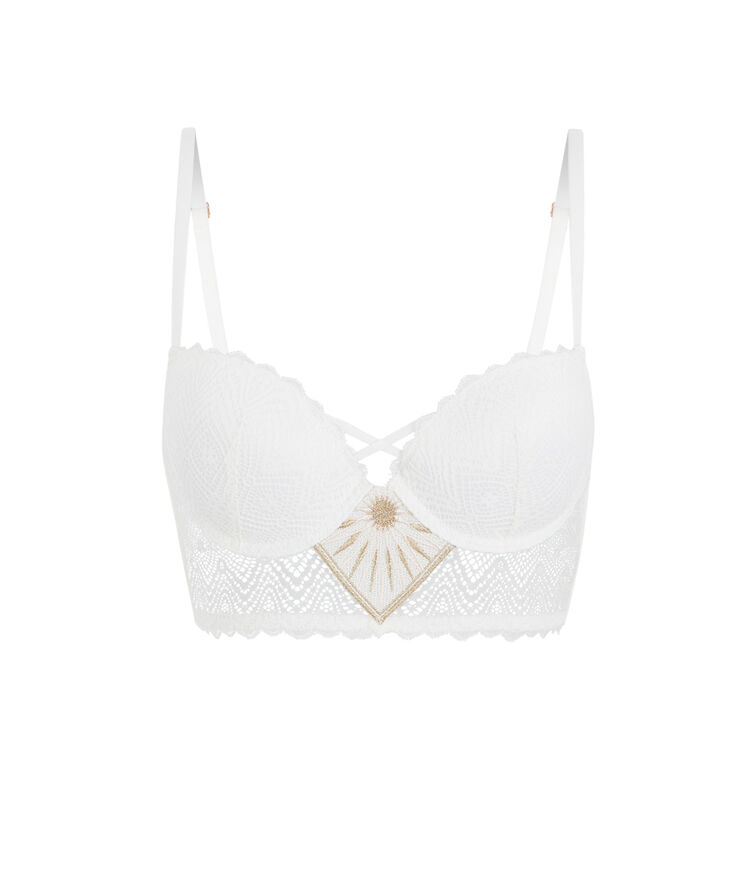 Sujetador corpiño push-up blanco roto horoscopiz blanco.
